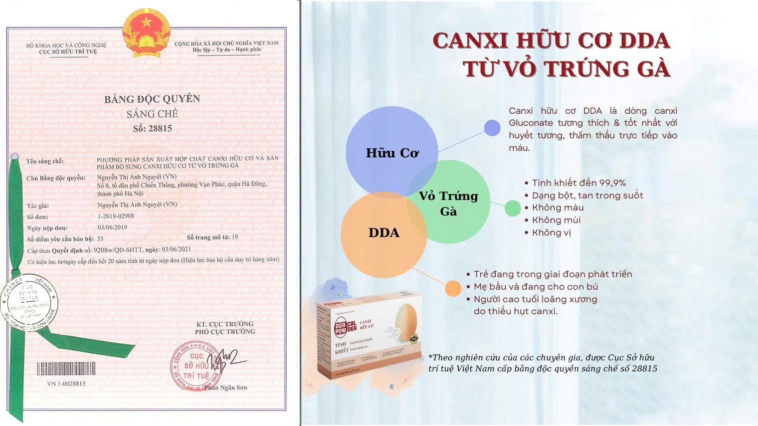 Canxi hữu cơ DDA